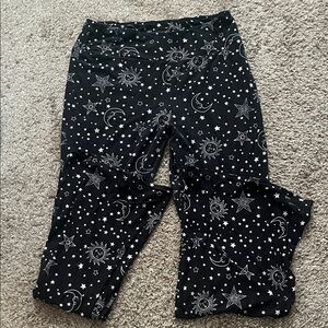 No Boundaries Black Leggings with Celestial Design